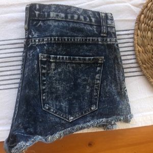 Wash royal blue denim short- size 29